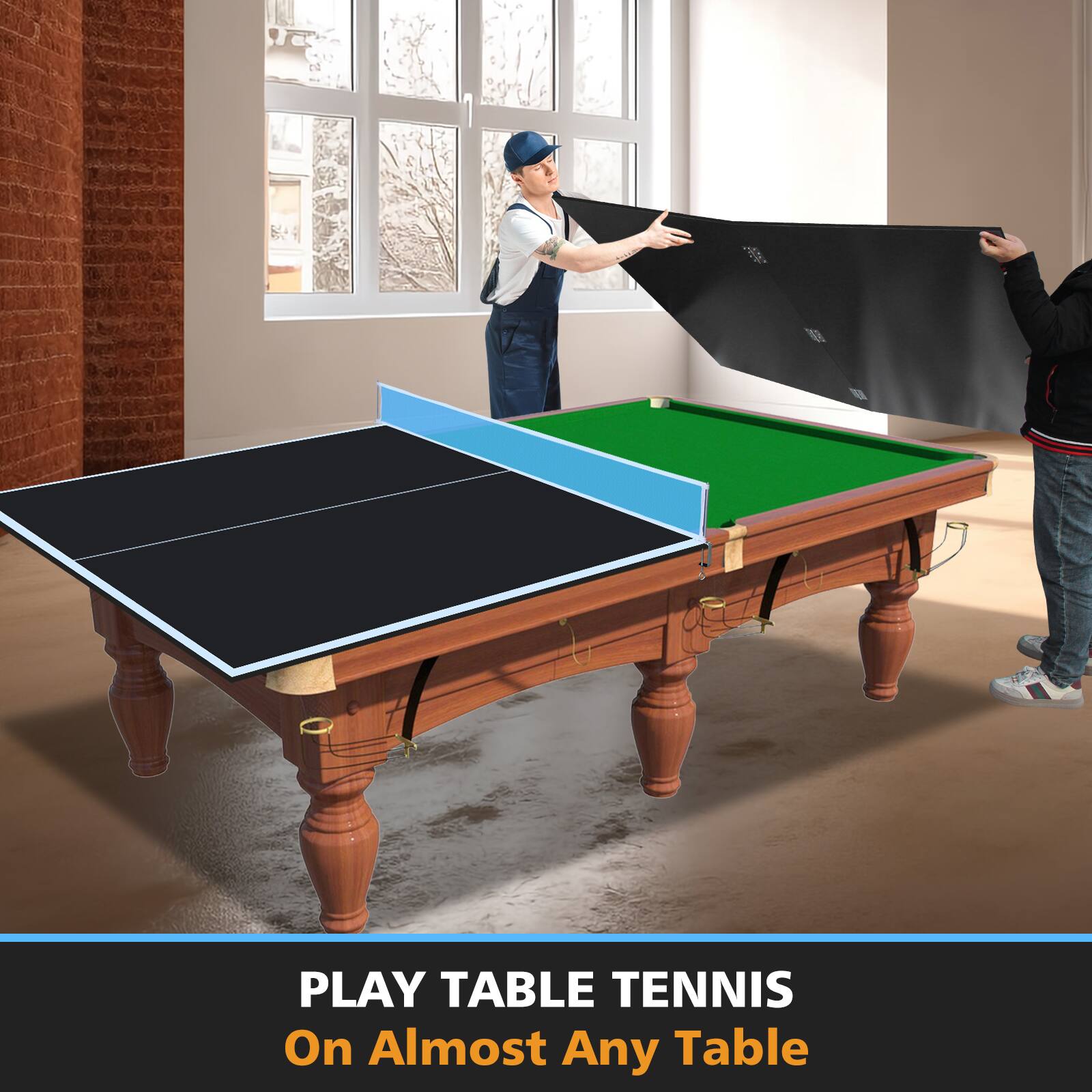 PLAY TABLE TENNIS  
On Almost Any Table