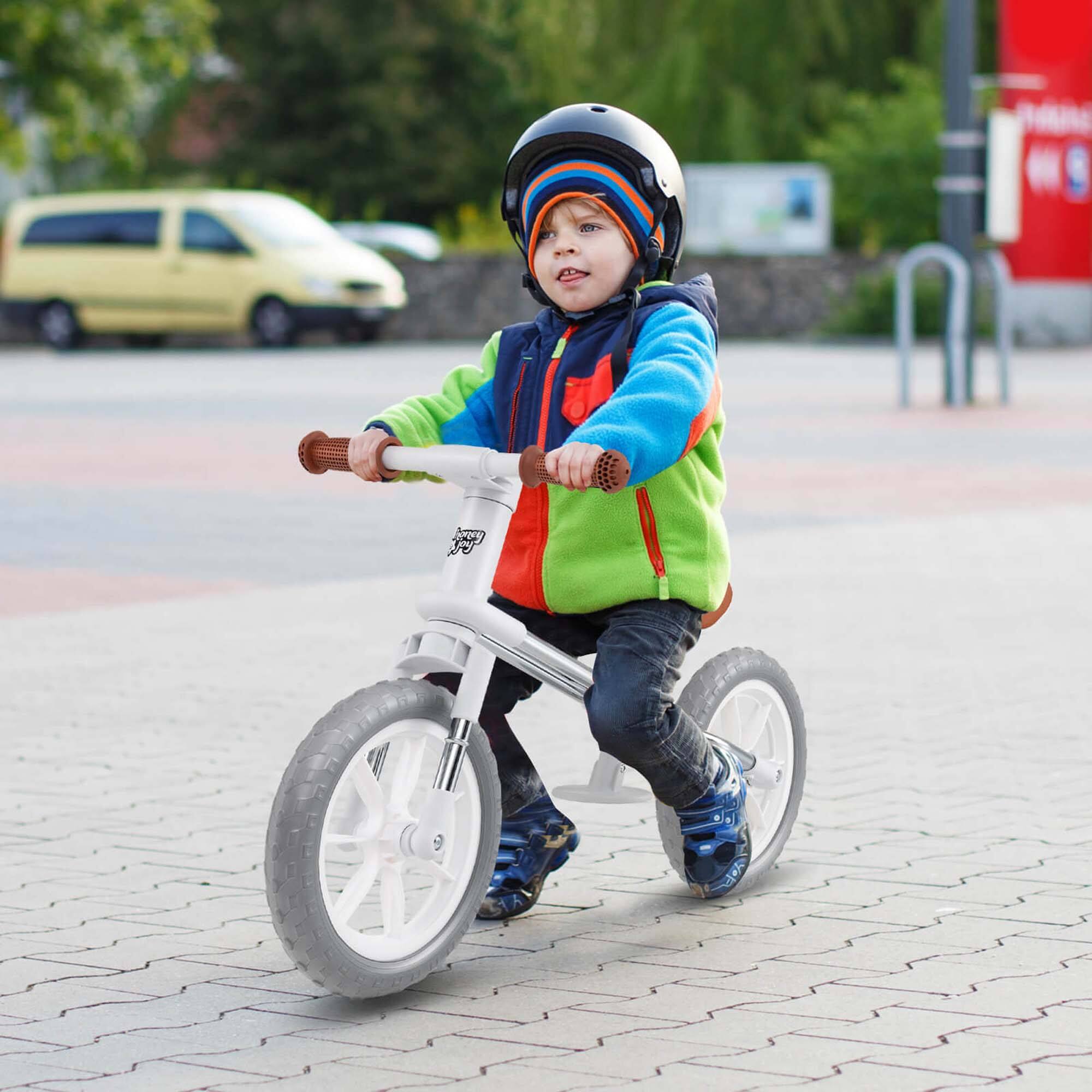 Alt View 1. Costway - Costway 12" Balance Bike 2 Wheels Children's Bicycle with Adjustable Seat - White.