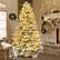 Alt View 11. Costway - 7 FT Pre-Lit Christmas Tree Snow Flocked Hinged Xmas Decoration with 450 Lights - Green/White.