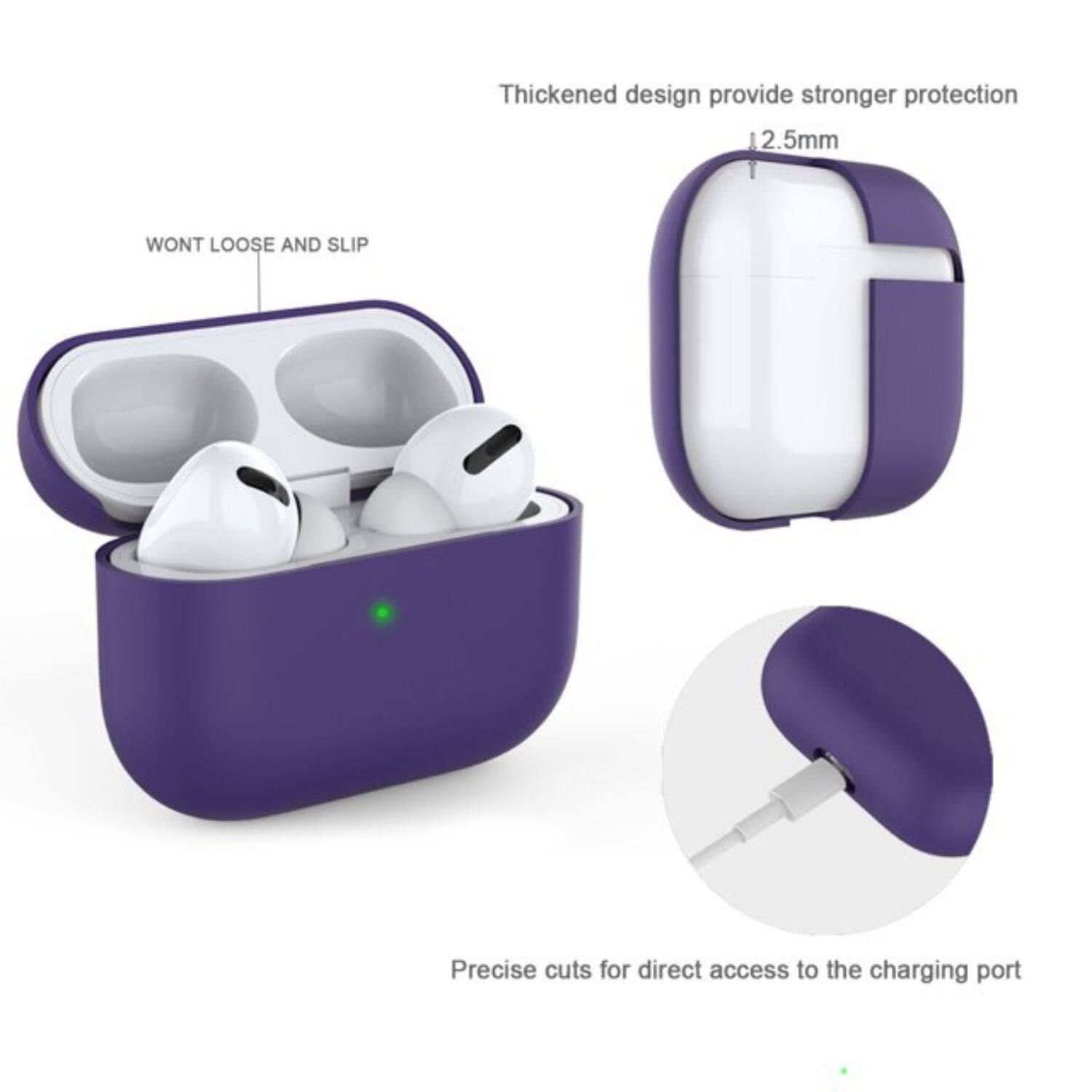 Thickened design provides stronger protection  
12.5mm  

WONT LOOSE AND SLIP  

Precise cuts for direct access to the charging port