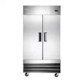 Magic Chef - E-Series 47 in. 12 cu. ft. 2 Door Under Counter Refrigerator - Stainless Steel