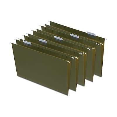 "Staples - Heavy Duty Box Bottom Hanging File Folder, 2"" Expansion, 1/5-Cut Tab, Legal Size, 25/Box - Standard Green" price history on PriceWatchPro