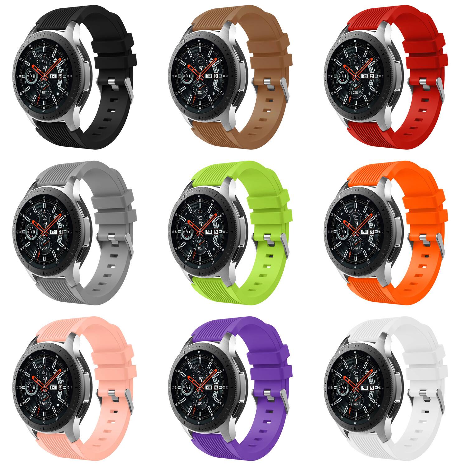 Back. StrapsCo - Active Band Silicone Rubber Watch Strap For Samsung Gear S3 - White.