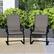 Alt View 3. Costway - Costway Set of 2 Patio Chairs C-Spring Motion Chairs with Quick-drying & Breathable Fabric Gray - Gray.