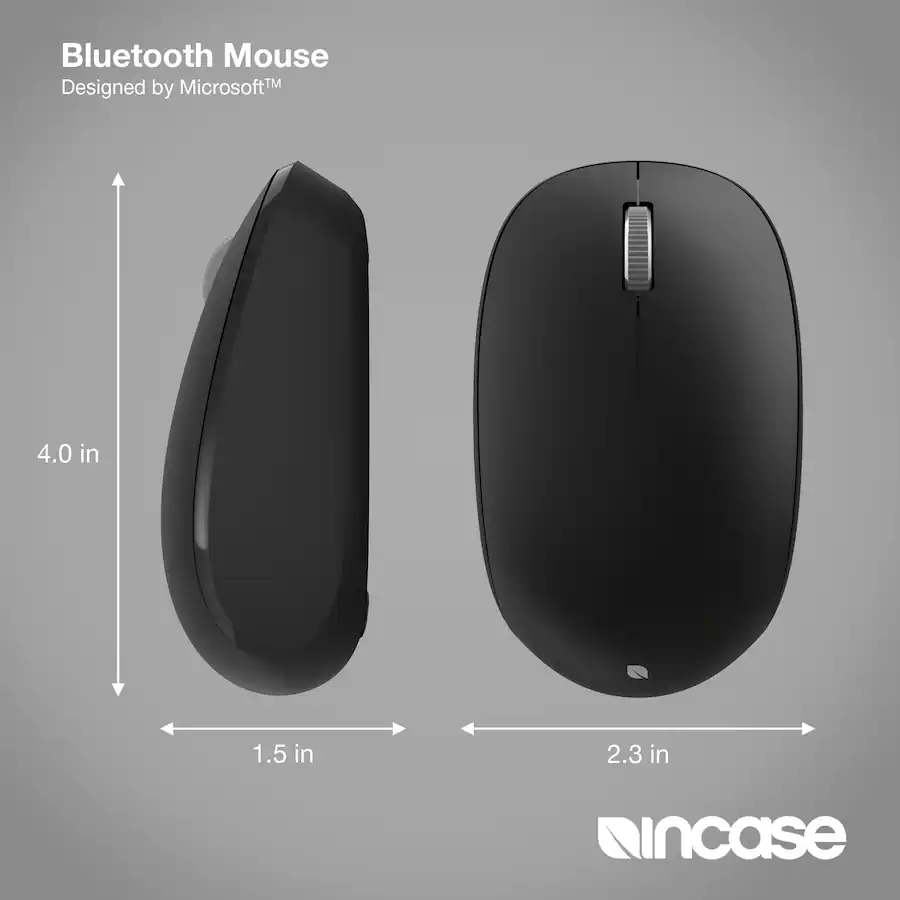 5 Inch Mouse Incase Bluetooth Mouse Designed by Microsoft Wireless Black RJN-00001 ...