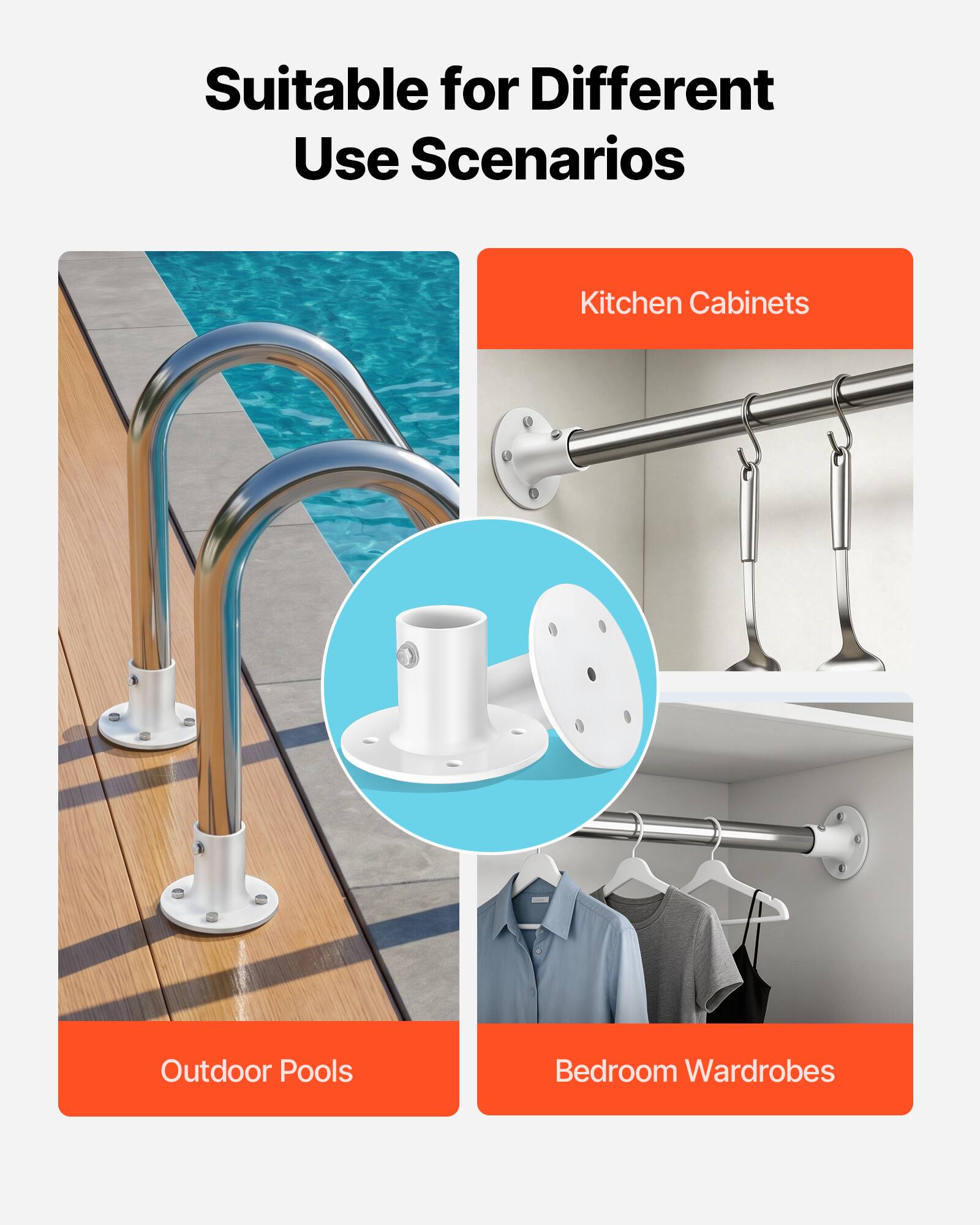 Suitable for Different Use Scenarios  
Kitchen Cabinets  
Outdoor Pools  
Bedroom Wardrobes
