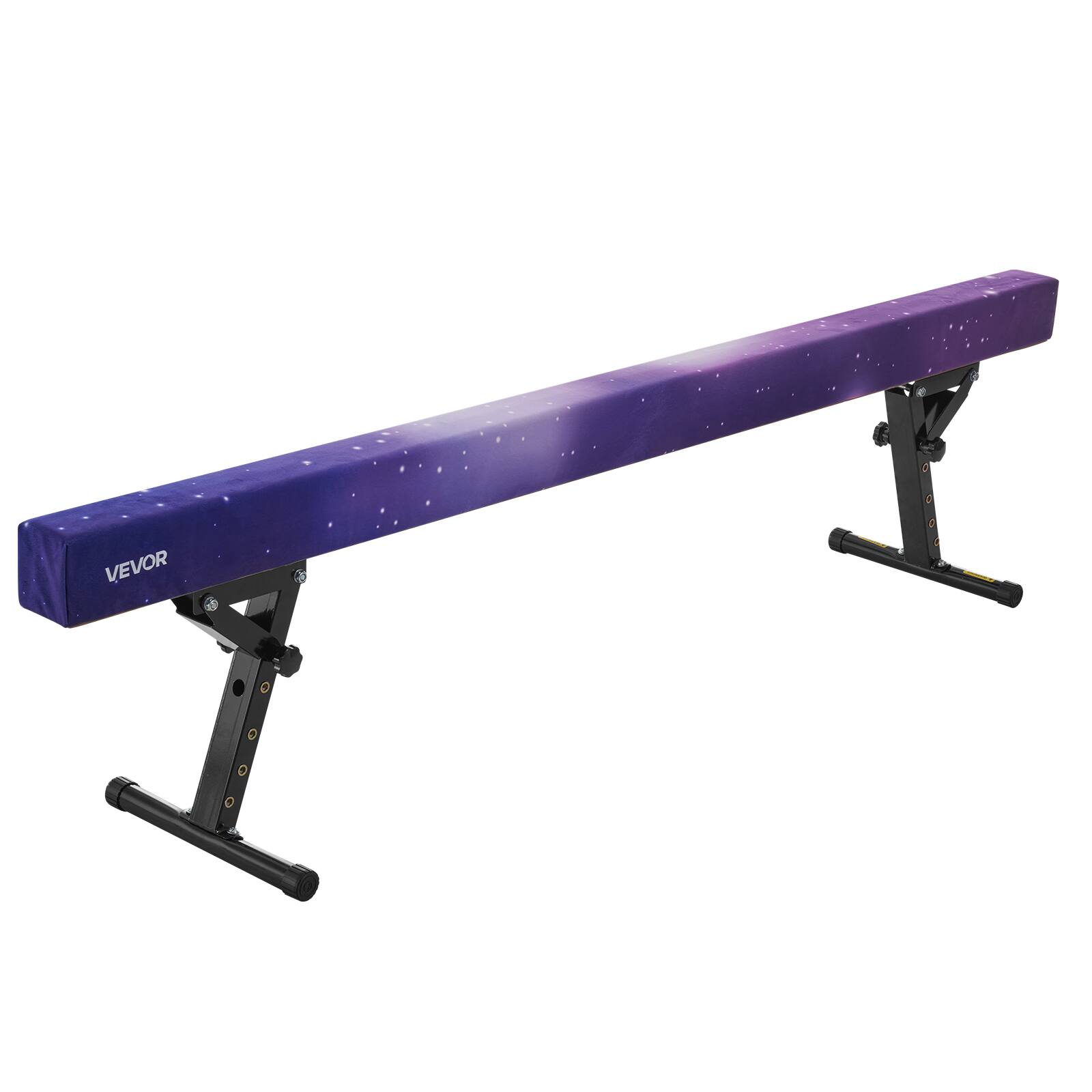 Alt View 5. VEVOR - Adjustable Balane Beam for Kids, 8FT Gymnastics Beam, High and Low Floor Beams of 5 Adjustable Heights - Galaxy.