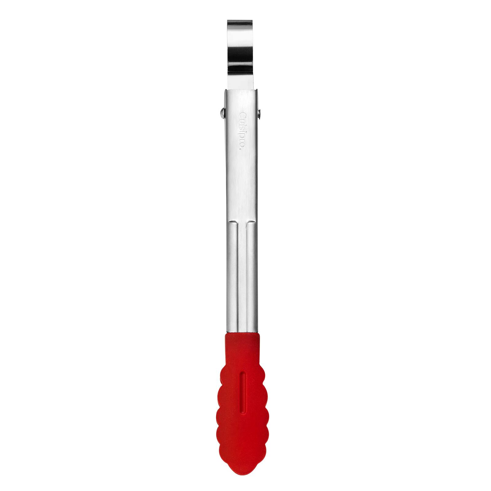 Alt View 1. Cuisipro - Silicone Mini Tongs, Red - Red.