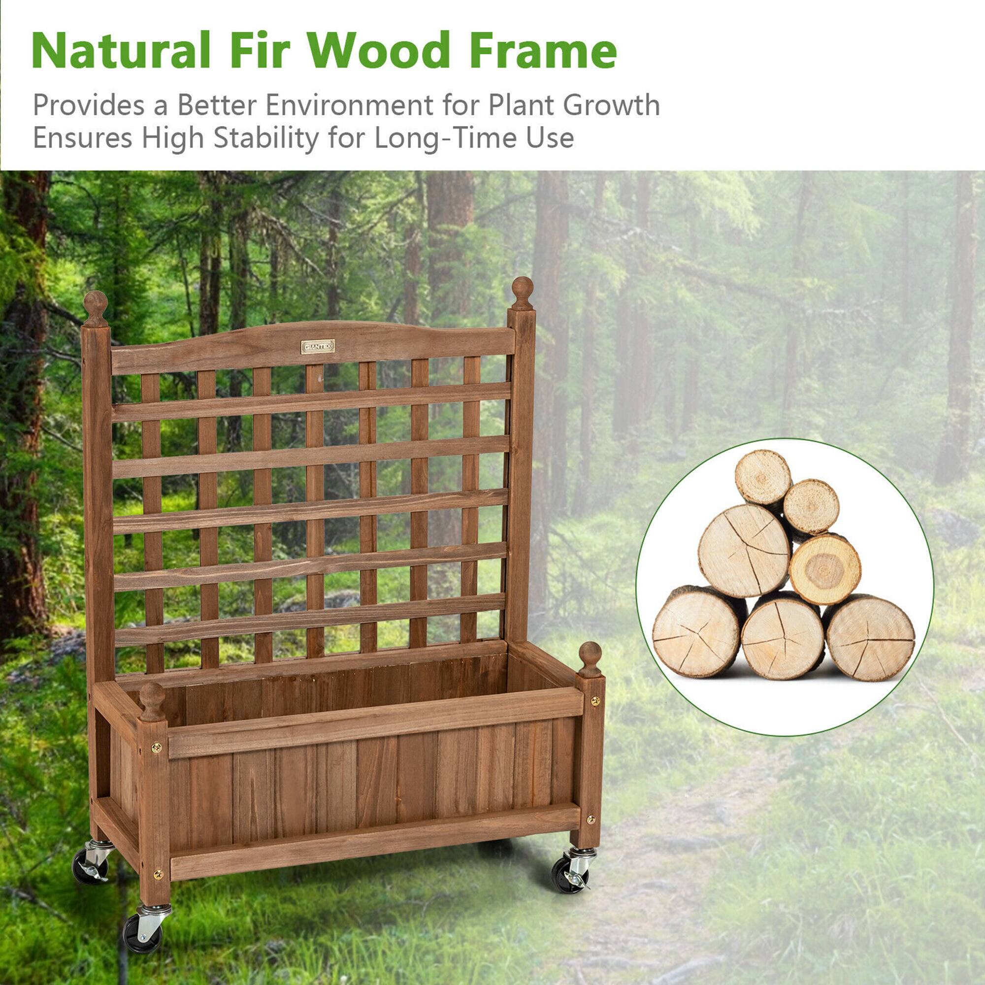 Natural Fir Wood Frame  
Provides a Better Environment for Plant Growth  
Ensures High Stability for Long-Time Use
