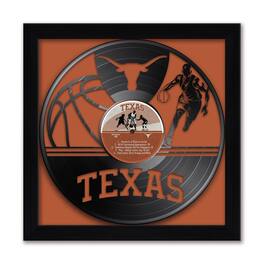 Sporticulture - Texas Longhorns Framed 13" x 13" Vinyl Record Art Print - Burnt Orange
