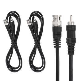 Unique Bargains - BNC Male to RCA Male Coaxial Cable 6FT 75-Ohm Camera Cable Cord for DVR CCTV Security System Monitor Video (2pcs) - Black