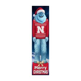 Fan Creations - Nebraska Huskers 48" Yeti Christmas Leaner - Multicolor