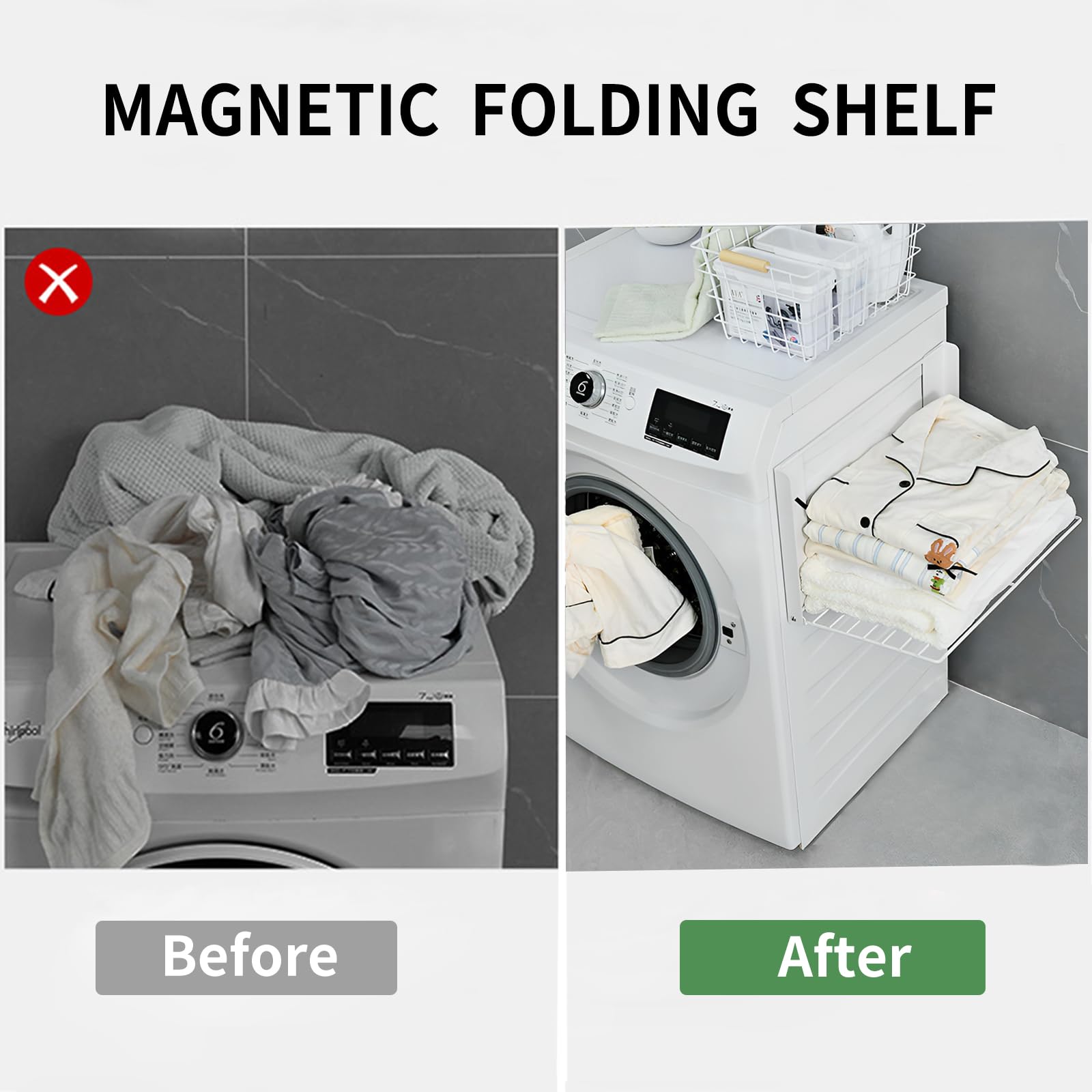 MAGNETIC FOLDING SHELF

Before

After