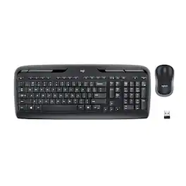 Logitech - MK320 Full-size Wireless Membrane Keyboard and Mouse Bundle for PC - Black