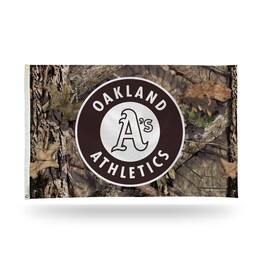 Rico Industries - Oakland Athletics A's Bold Mossy Oak Camo Design 3x5 Indoor/Outdoor Banner Flag - Multi