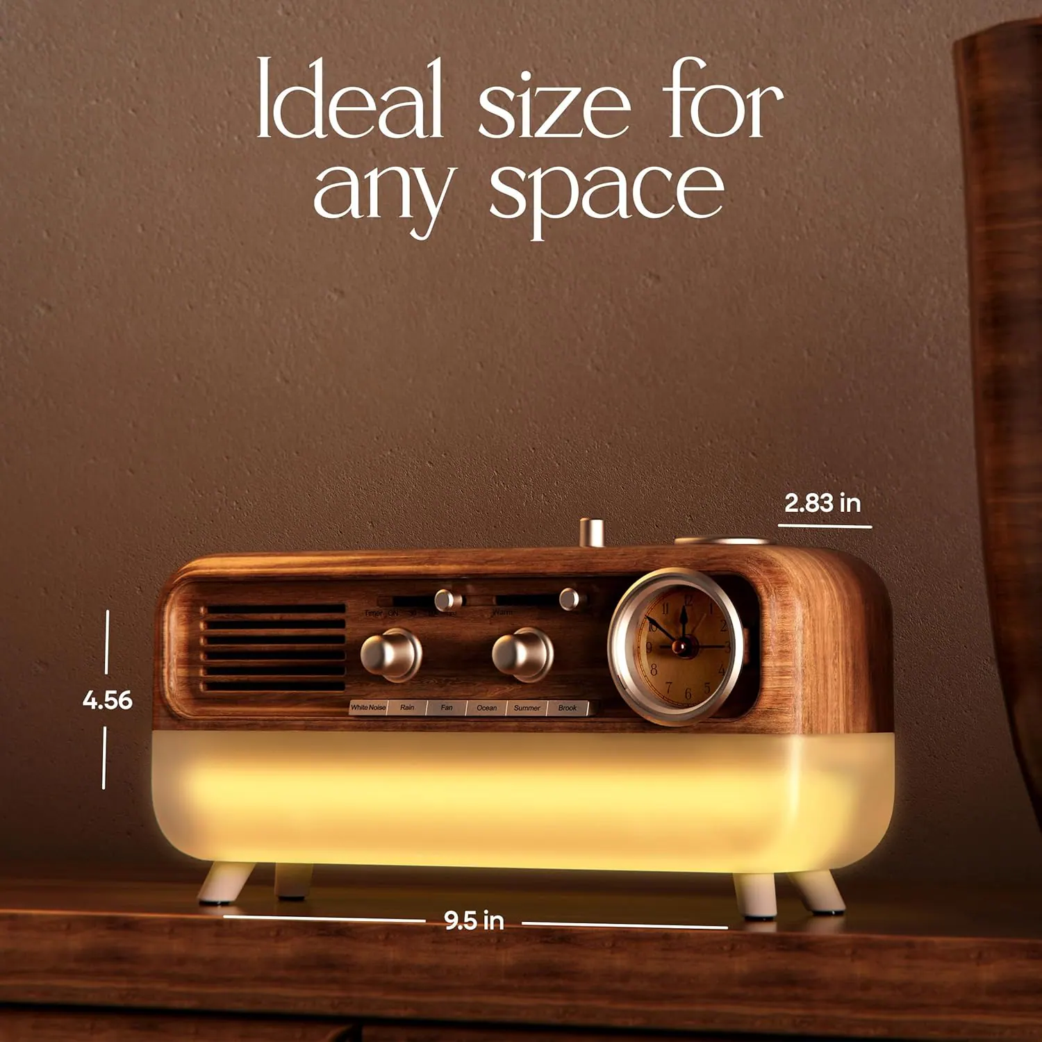 Ideal size for any space  
2.83 in  
4.56 in  
9.5 in