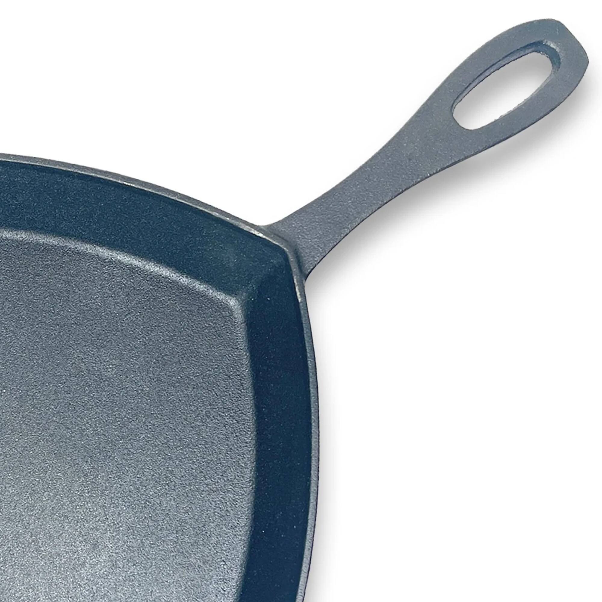 Alt View 2. Bayou Classic - Bayou Classic 12 Inch Square Cast Iron Cooking Skillet Pan with Helper Handle - Black.