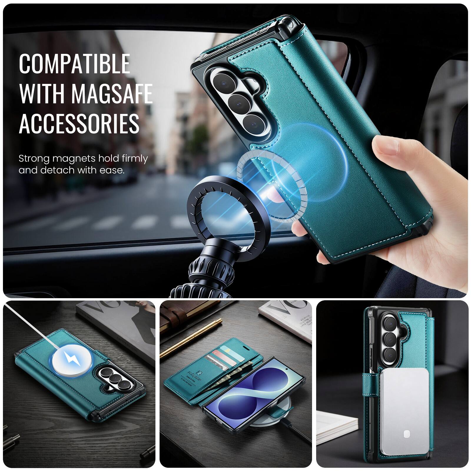 COMPATIBLE WITH MAGSAFE ACCESSORIES

Strong magnets hold firmly and detach with ease.