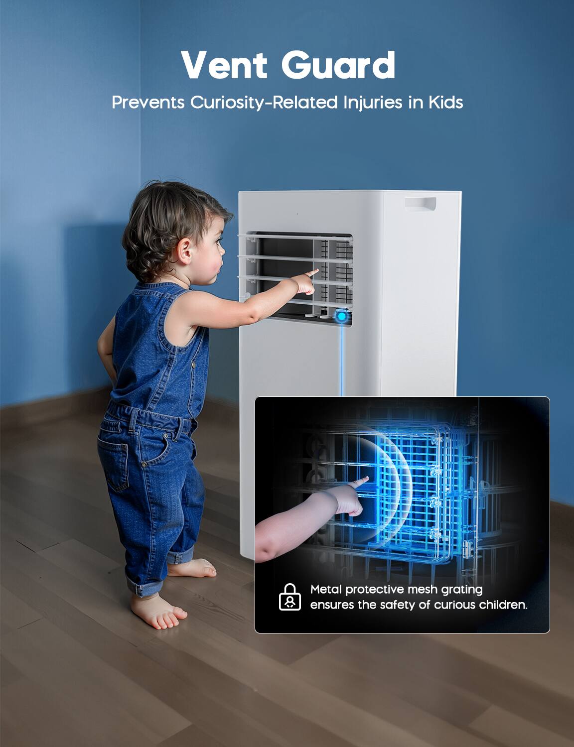 Vent Guard Prevents Curiosity-Related Injuries in Kids

Metal protective mesh grating ensures the safety of curious children.
