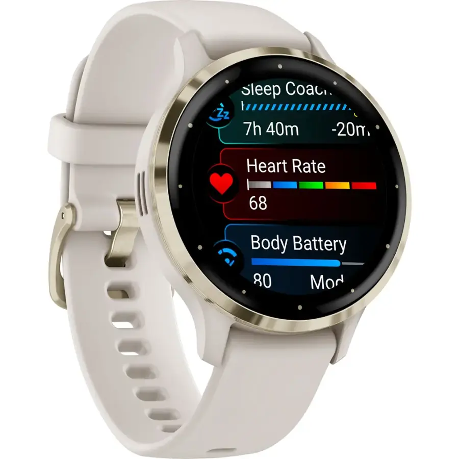Sleep Coach: 7h 40m -20m Heart Rate: 68 Body Battery: 80 Mod: A