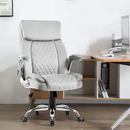 APRILSOUL - Swivel Office Room Chair Executive Desk Chair Velvet - Gray
