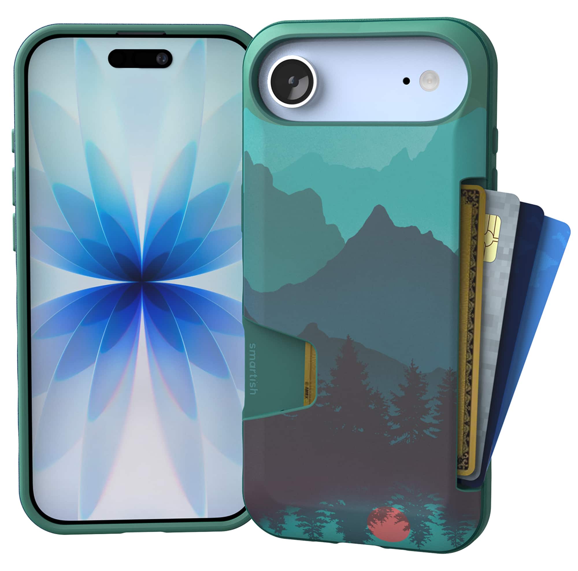 Smartish - iPhone Air Wallet Case - Wallet Slayer Vol 1 - Slim Grip Card Holder Cover - Moving Mountains