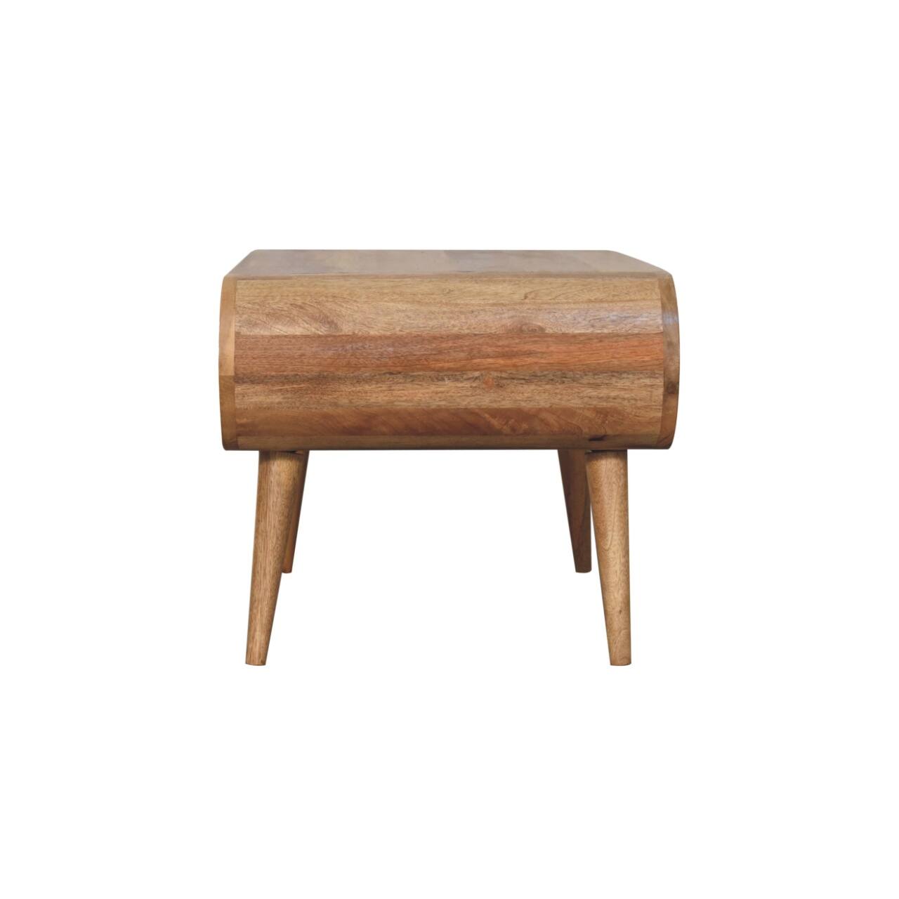 Alt View 5. Artisan Furniture - Artisan Furniture Solid Wood Open Oak-ish Coffee Table, Open Storage, Light Brown - Brown.
