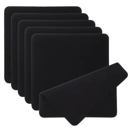Unique Bargains - Glasses Cleaning Cloth 7.9"x7.9", 6pcs Microfiber Suede Cleaner Cloth for Lens, Eyeglasses, Screens, Phones - Black