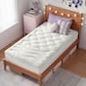 Bestier - 3-Inch Gel Memory Foam Mattress Topper with Cooling Cover - White