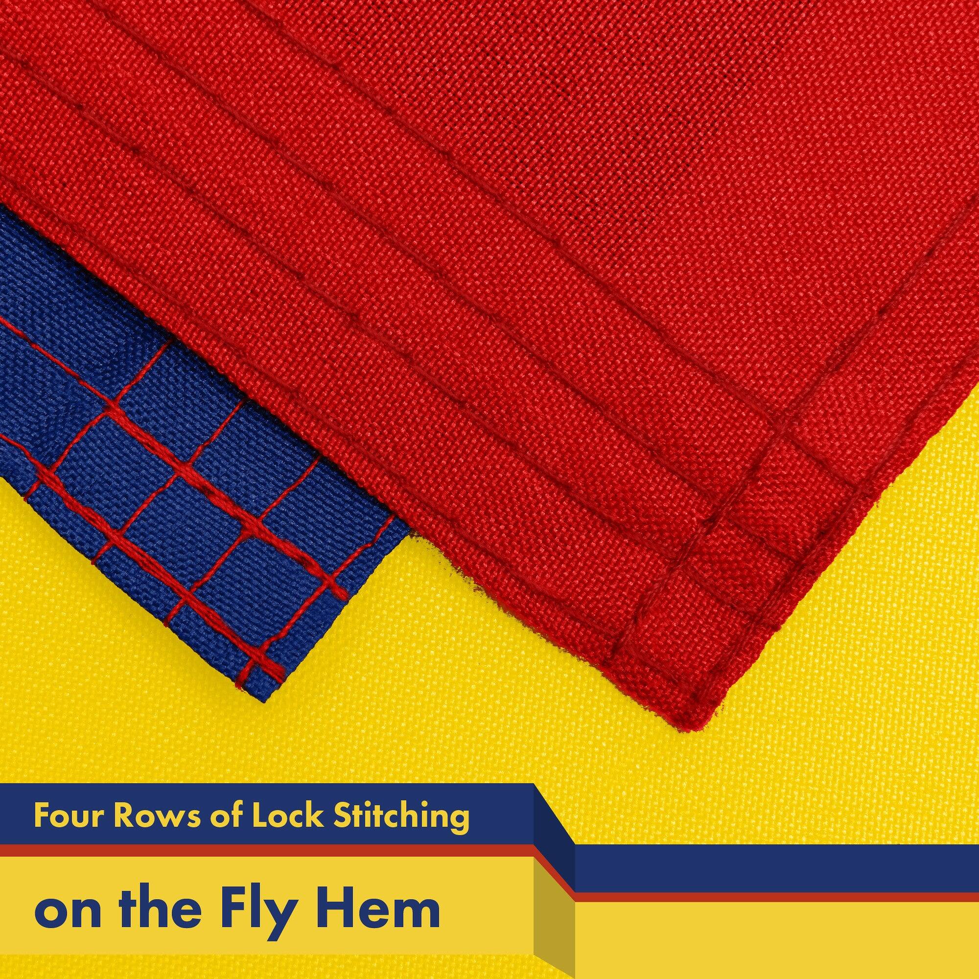 Four Rows of Lock Stitching on the Fly Hem