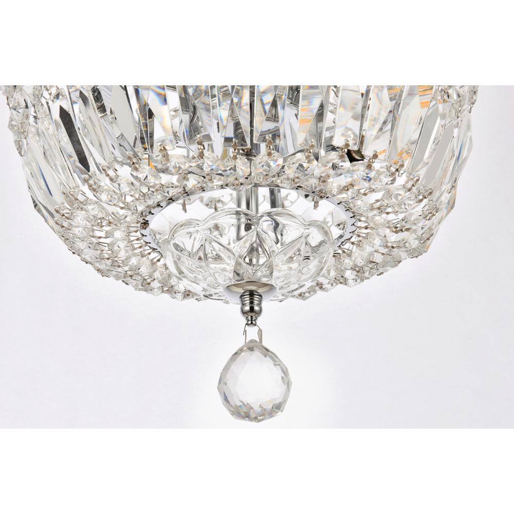 Alt View 4. Elegant Lighting - Tranquil 6 light Chrome Pendant Clear Royal Cut Crystal - Chrome.