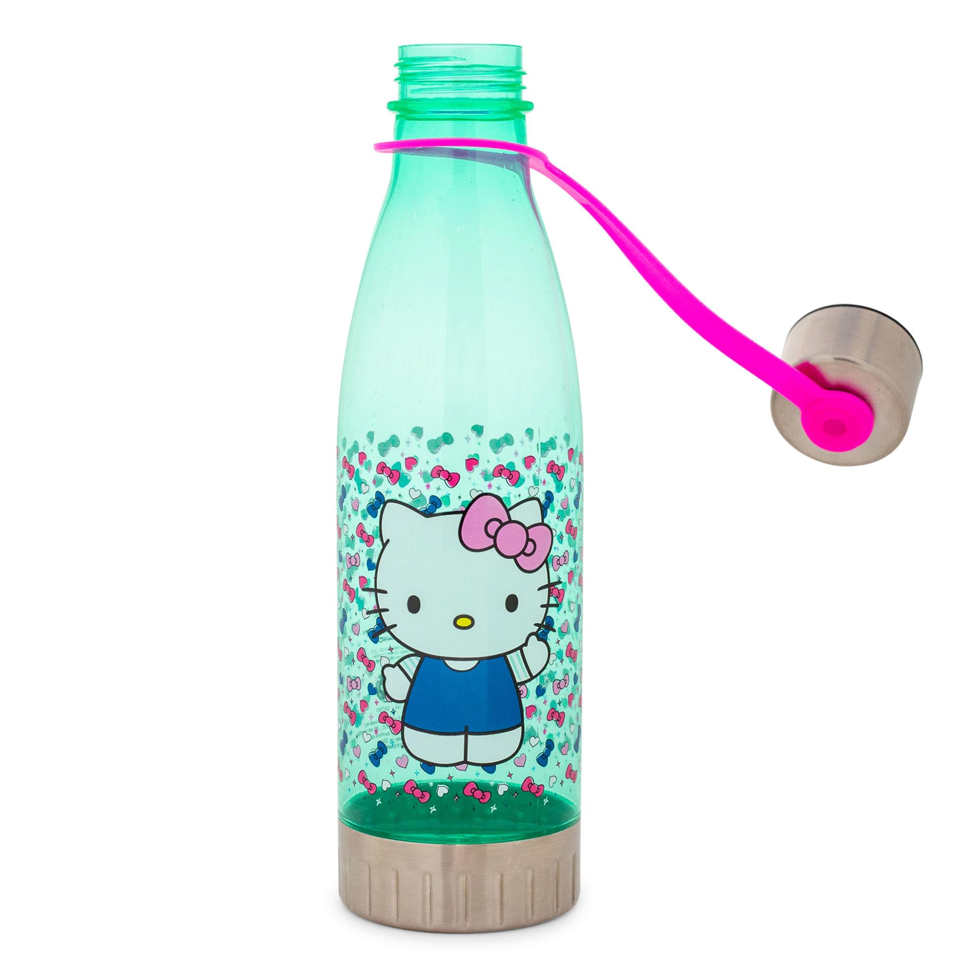Alt View 10. Silver Buffalo - Sanrio Hello Kitty Hearts and Bows Water Bottle With Lid | Holds 20 Ounces - Blue.