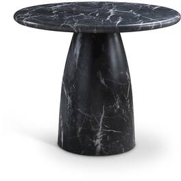Meridian Furniture - Cosenza 36" Marble Finish Concrete Dining Table - Black