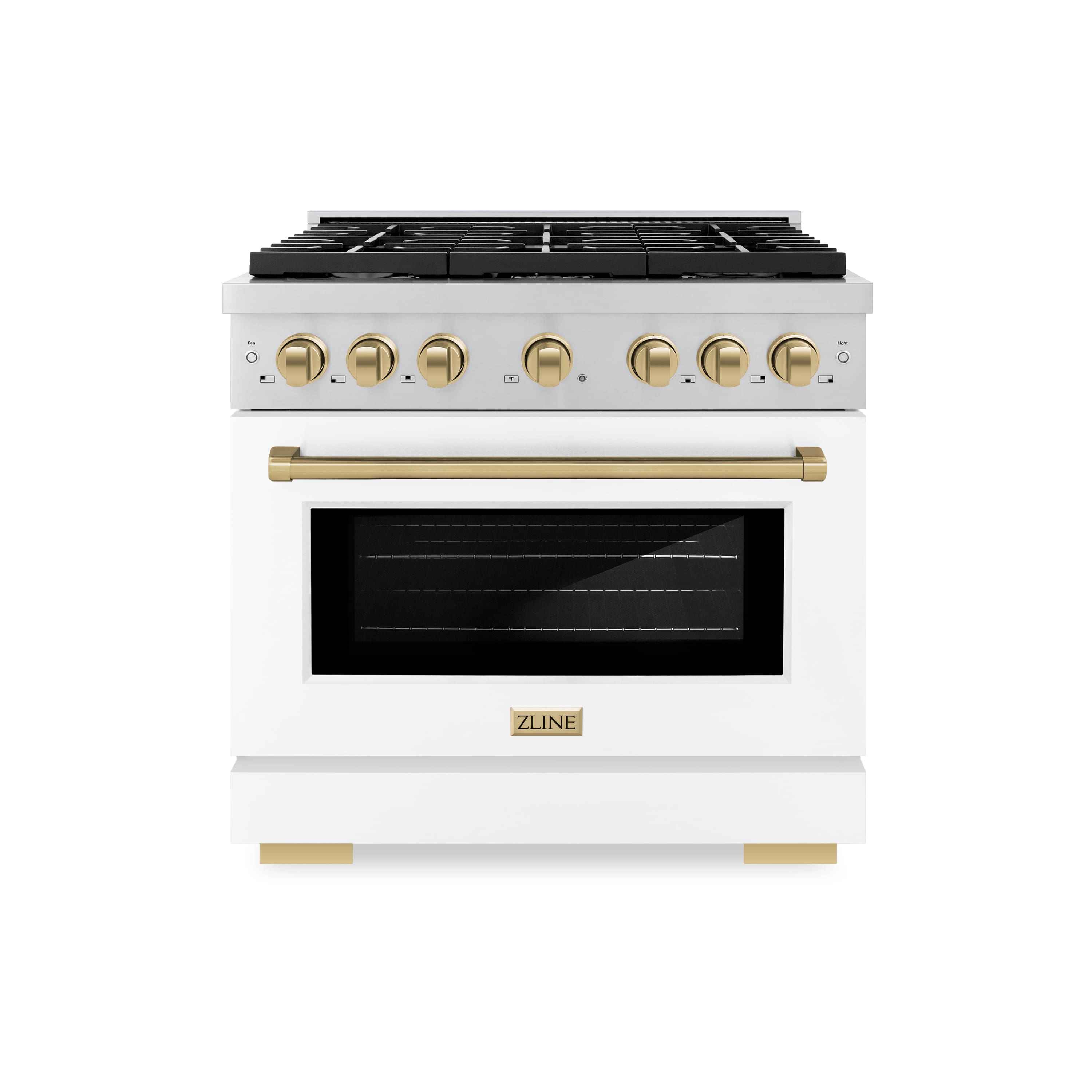 ZLINE - Autograph 36" Paramount Dual Fuel Range with Bronze Accents (SDRZ-WM-36-CB) - White
