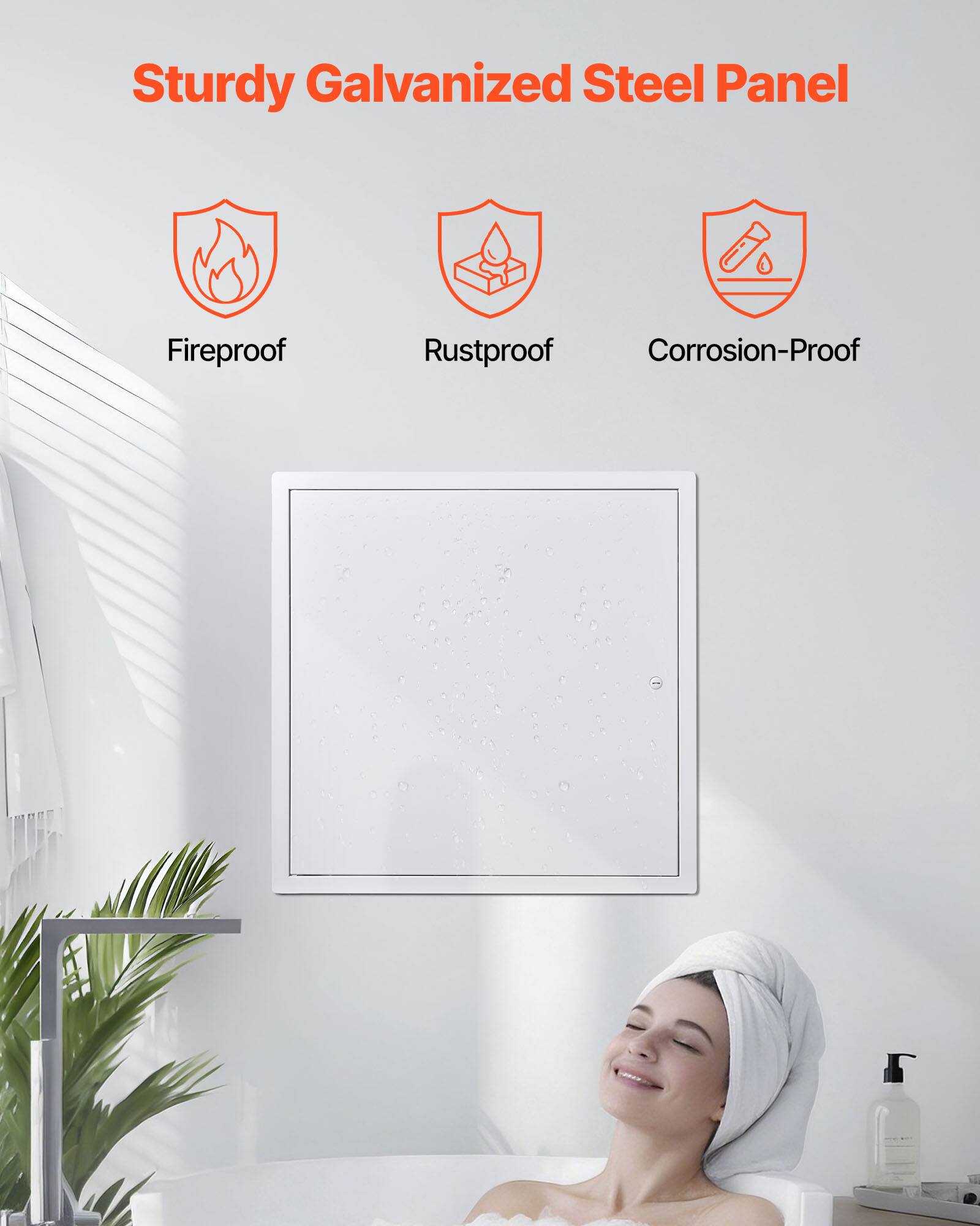 Sturdy Galvanized Steel Panel

- Fireproof
- Rustproof
- Corrosion-Proof