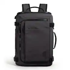 Front. Bagsmart - Blast 38L Expandable Travel Backpack, Flight Approved Carry On Laptop Backpack with USB Port for Men Women - Black.