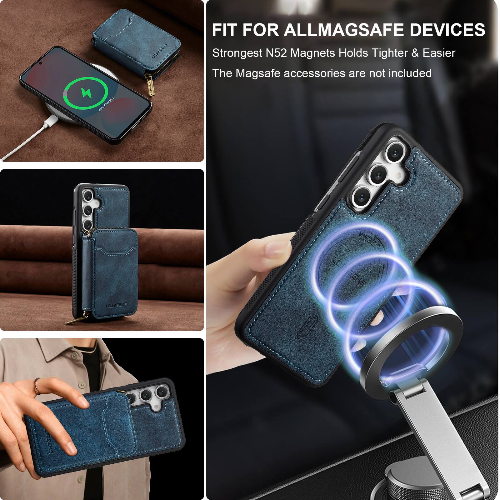 FIT FOR ALLMAGSAFE DEVICES  
Strongest N52 Magnets Holds Tighter & Easier  
The Magsafe accessories are not included