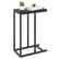 Front. Costway - Costway C-shaped Side Table Industrial Sofa Table with Heavy-duty Metal Frame Black - Rustic Brown + Black.