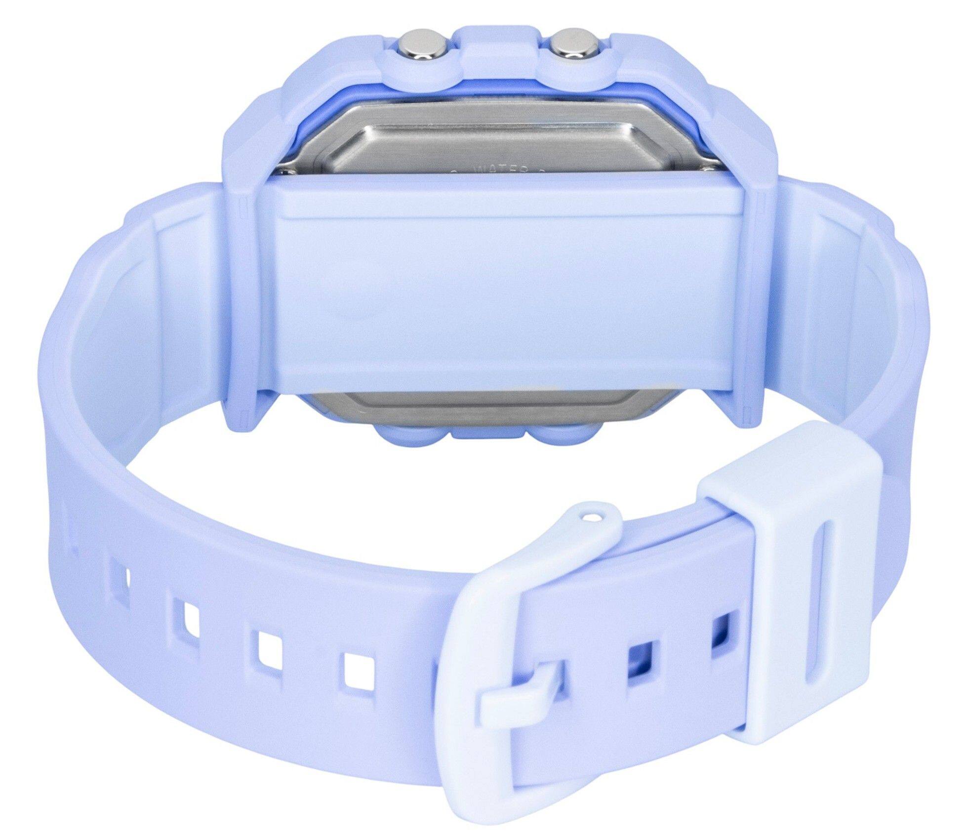 Back. Casio - Baby-G Plus Digital Plastic Strap Quartz BGD-10KH-2B 100M Women's Watch With Special Holder - Blue.