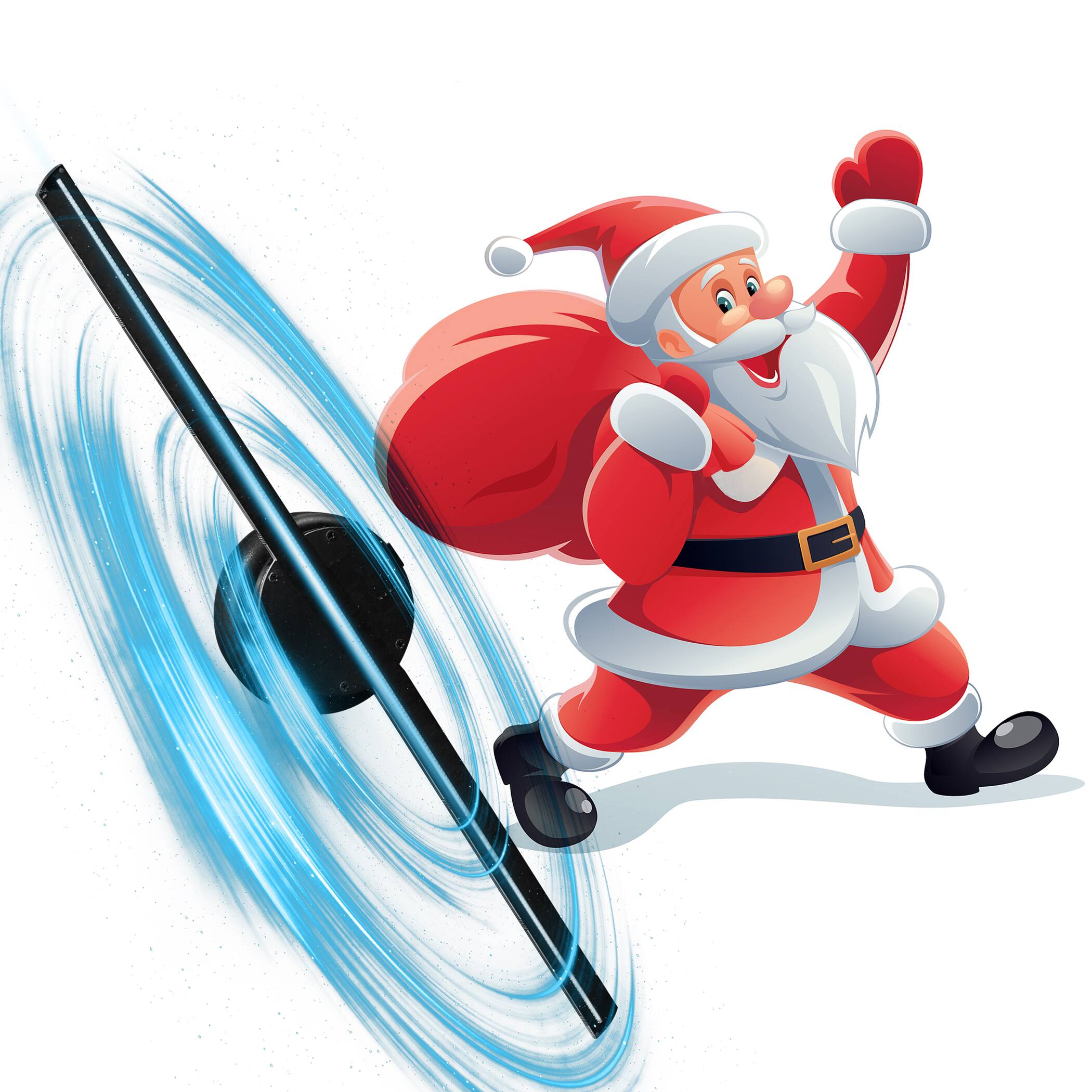 Angle. Lamp Depot - DIY 3D Hologram Projection Decoration - Black.