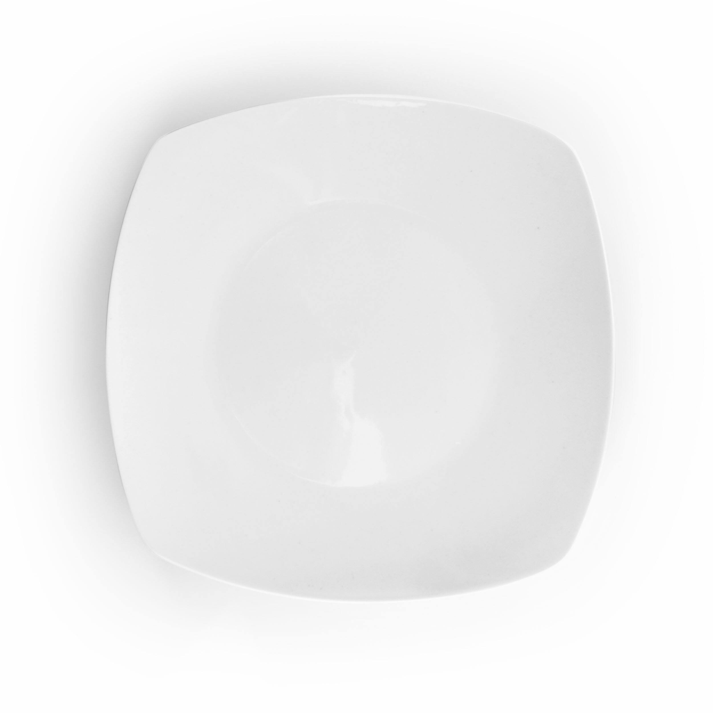 Alt View 7. Elama - Elama Newman 18 Piece Square Porcelain Dinnerware Set in White - White.