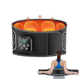 DORLUKFU - Cordless Hating Pad with Massager, Heating Pad for Back Pain Relief, Vibration Massage Heated Waist Belt Support,