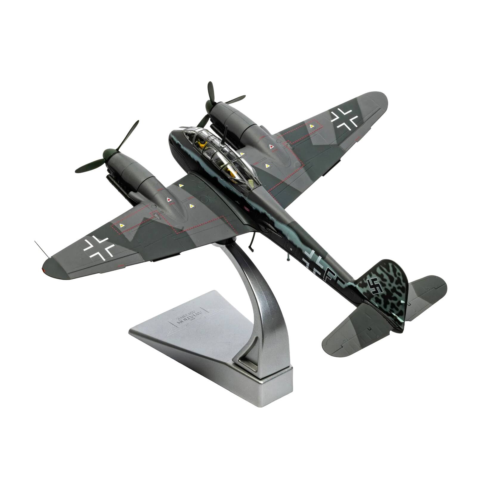 Alt View 3. Corgi - Messerschmitt Me 410A-1 Aircraft " Laon-Athies Airfield, France" (1943) German Luftwaffe 1/72 Diecast Model Car by Corgi.