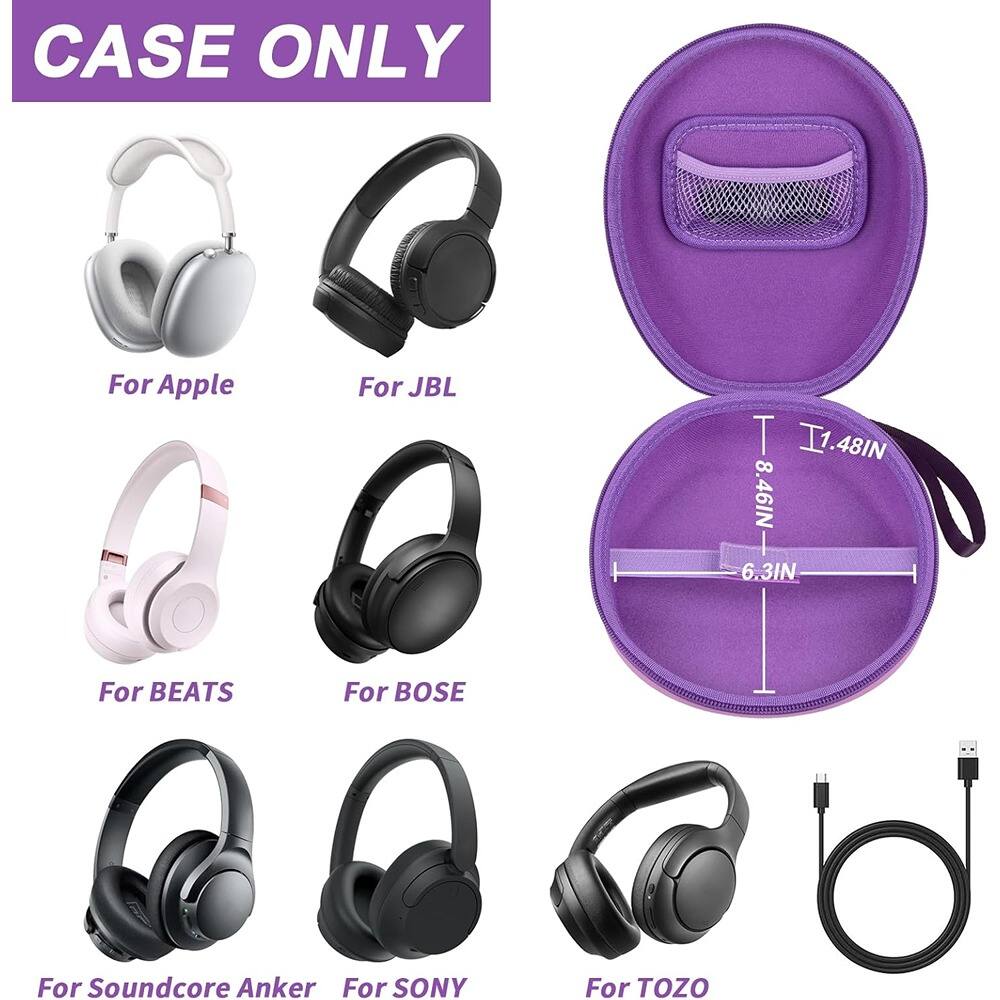 CASE ONLY

For Apple  
For JBL  
For BEATS  
For BOSE  
For Soundcore Anker  
For SONY  
For TOZO  

Dimensions:  
8.46IN x 6.3IN x 1.48IN