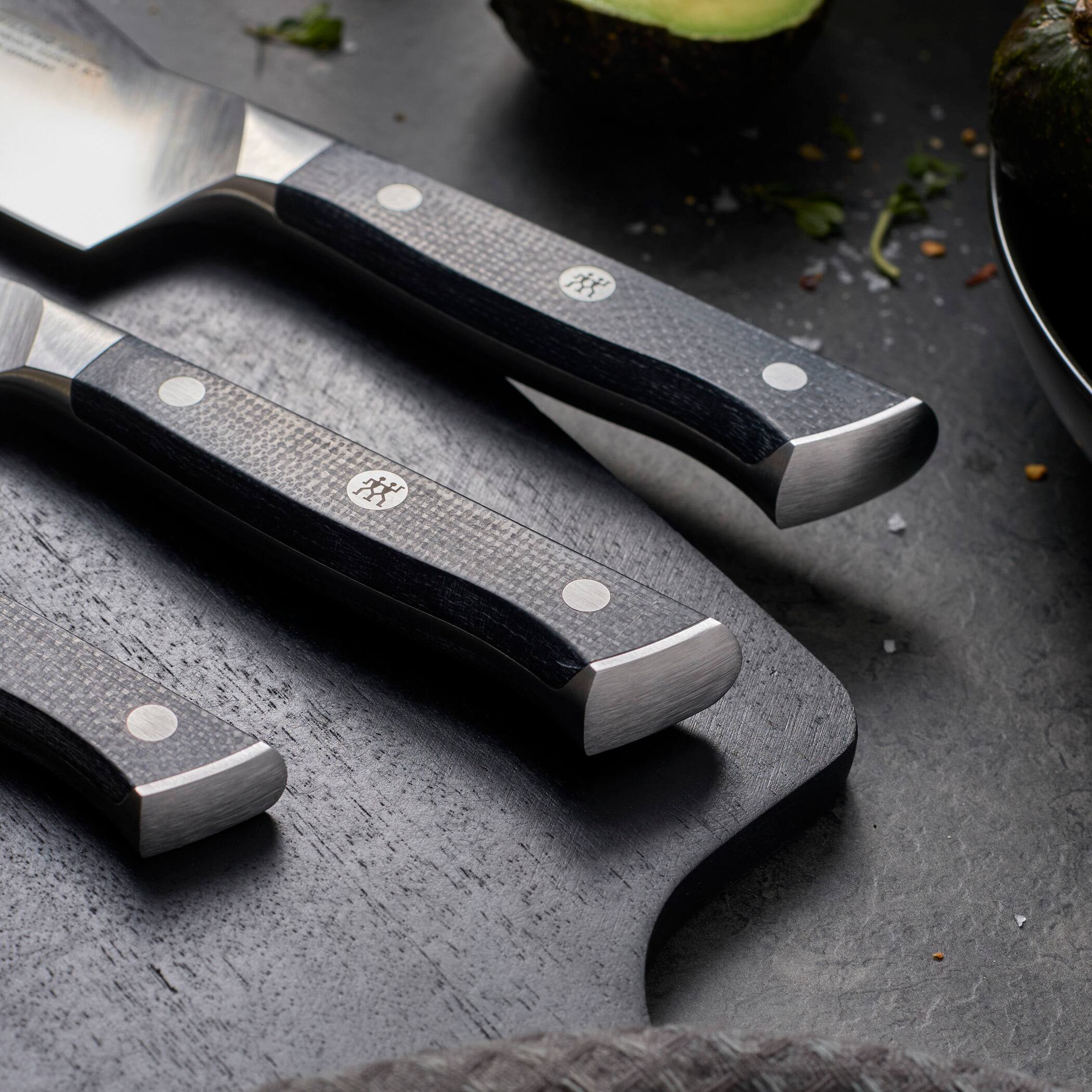 Alt View 1. ZWILLING - ZWILLING Spectrum 3-pc Knife Starter Set - Black.