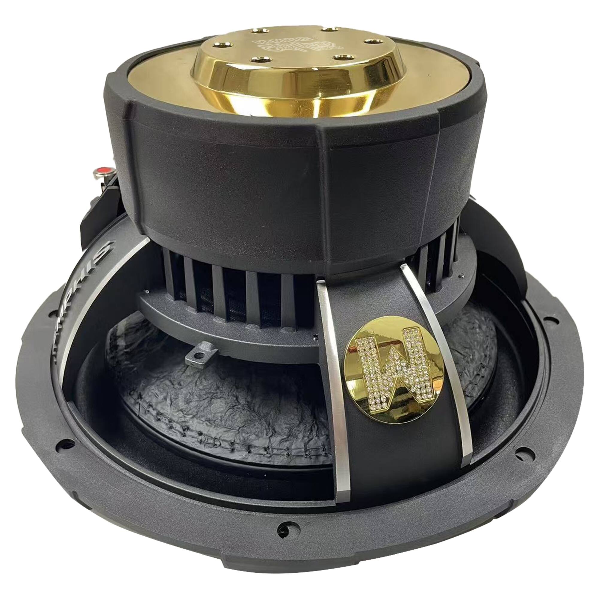 Alt View 2. Memphis Car Audio - Memphis Audio 60th Anniversary MJP1222 MOJO Pro Series 12" Component Subwoofer with Dual 2-ohm Voice Coils - Black/Gray.