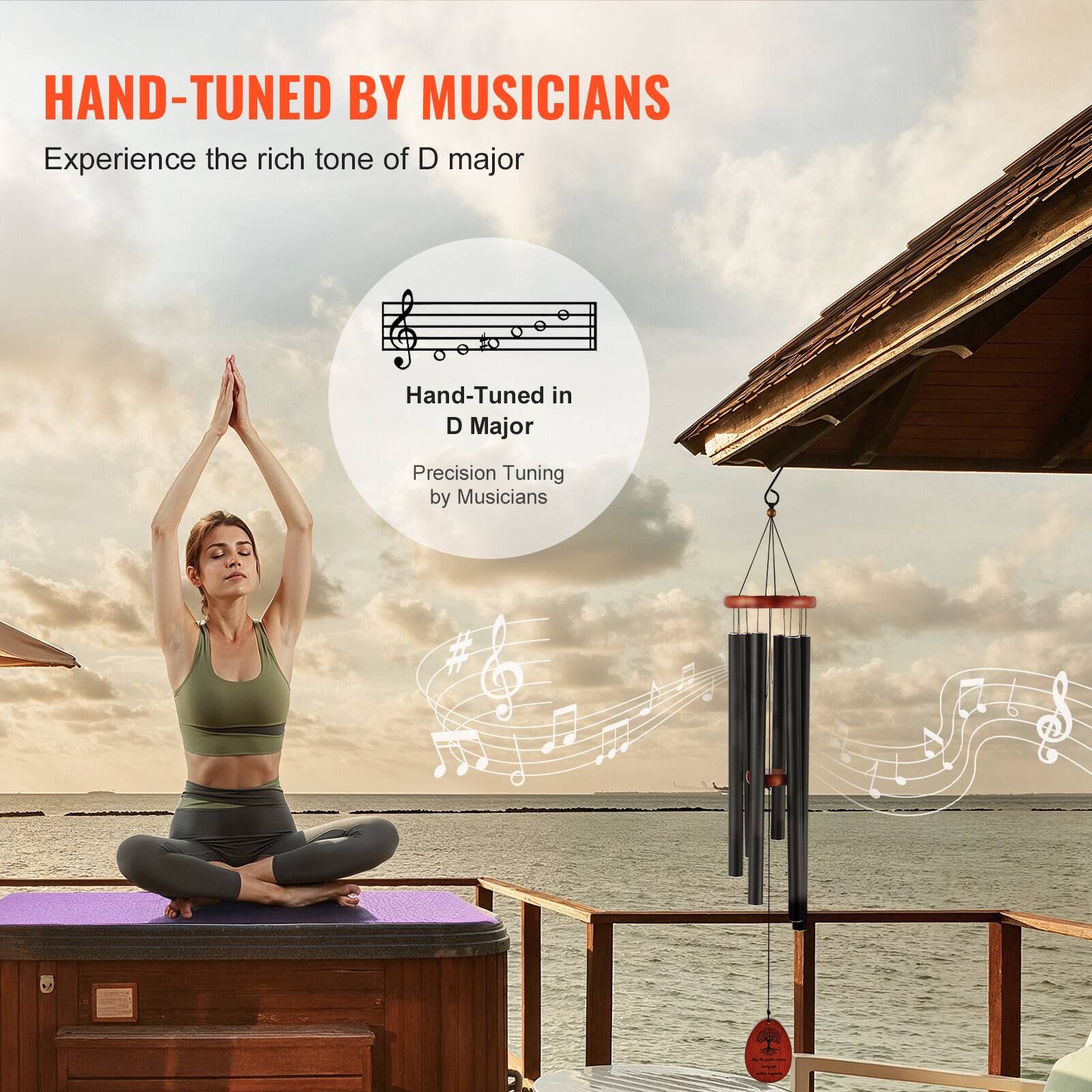 HAND-TUNED BY MUSICIANS  
Experience the rich tone of D major  

Hand-Tuned in D Major  
Precision Tuning by Musicians