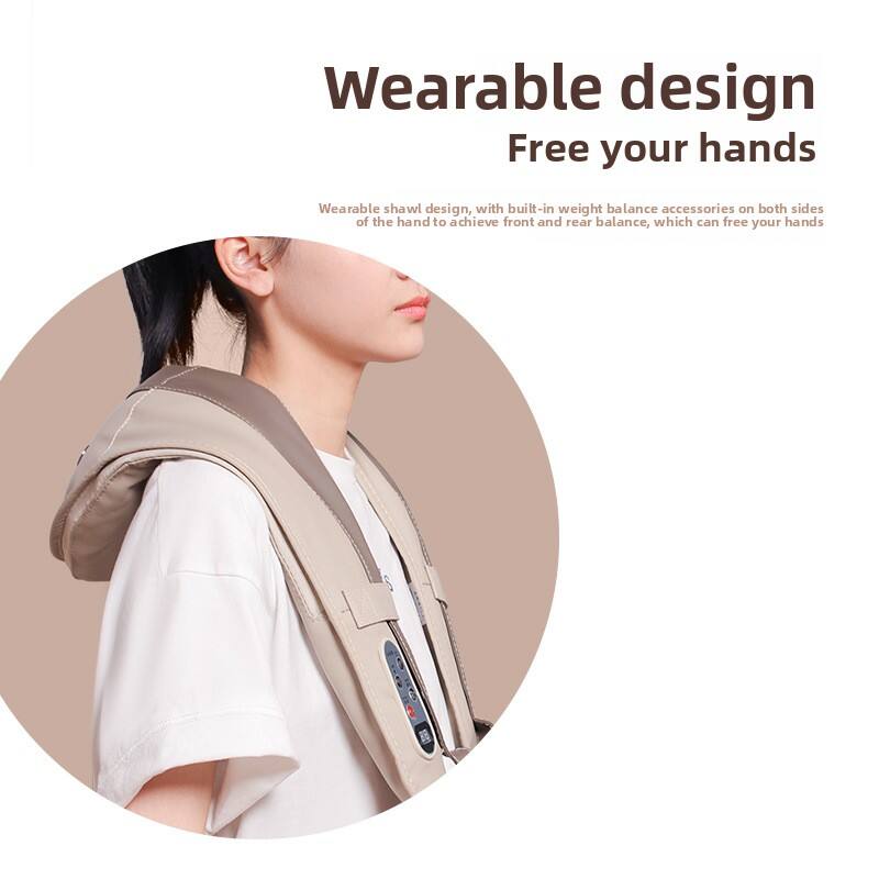 Wearable design  
Free your hands  

Wearable shawl design, with built-in weight balance accessories on both sides of the hand to achieve front and rear balance, which can free your hands