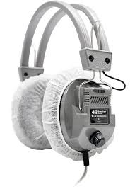 Alt View 1. Hamilton Electronics - HamiltonBuhl HYGENX45 Disposable Ear Cushion Covers - 50 pairs - Hypoallergenic Polyester Weave - White.
