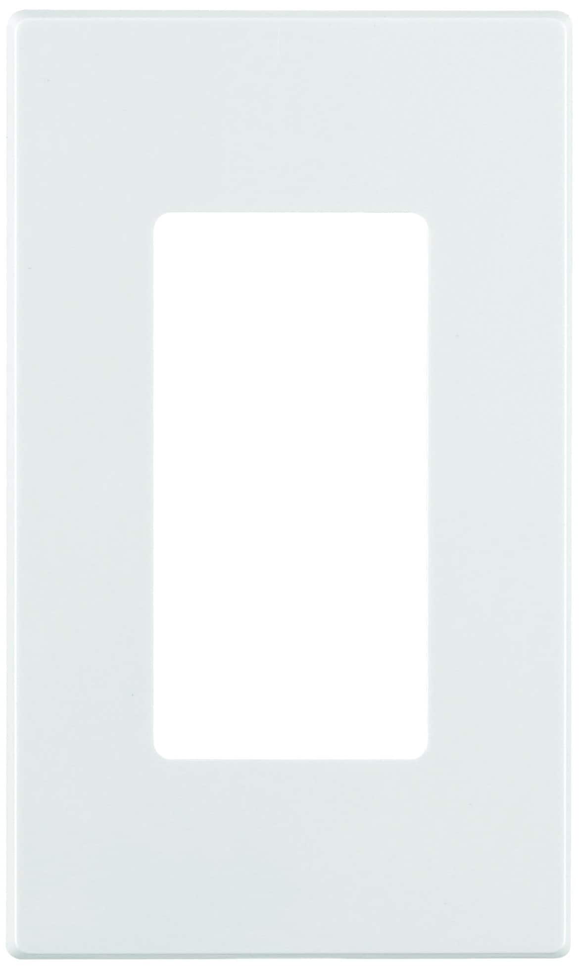 Leviton - 1-Gang Decora Plus Screwless Wall Plate, 80301-SW - White